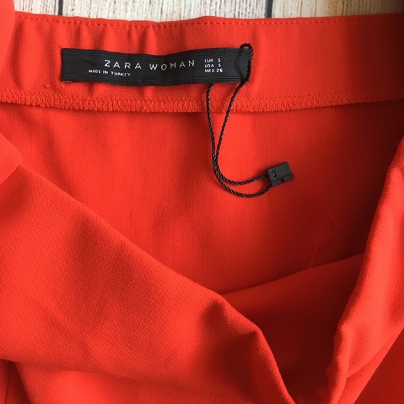 Zara Red Midi Off-the-Shoulder Jersey Dress Size Small - Picture 7 of 9